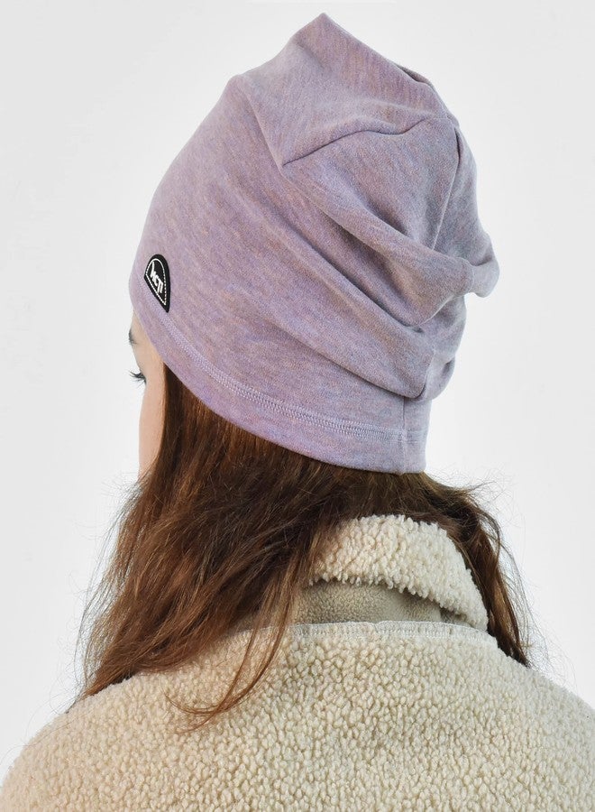 MCTi Slouchy Beanie for Men Women, Winter Warm Stretchy Skull Cap Hat Lightweight for Running Cycling 2 Packed - Image 3